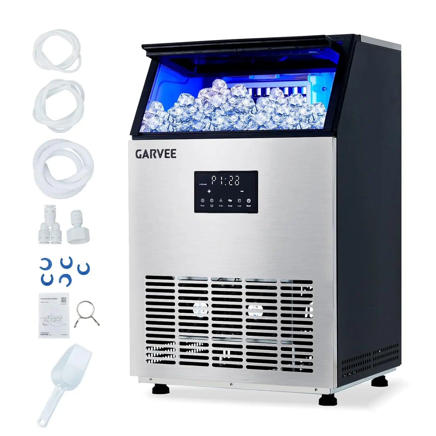 Acekool Commercial Ice Maker Machine Auto Self Cleaning