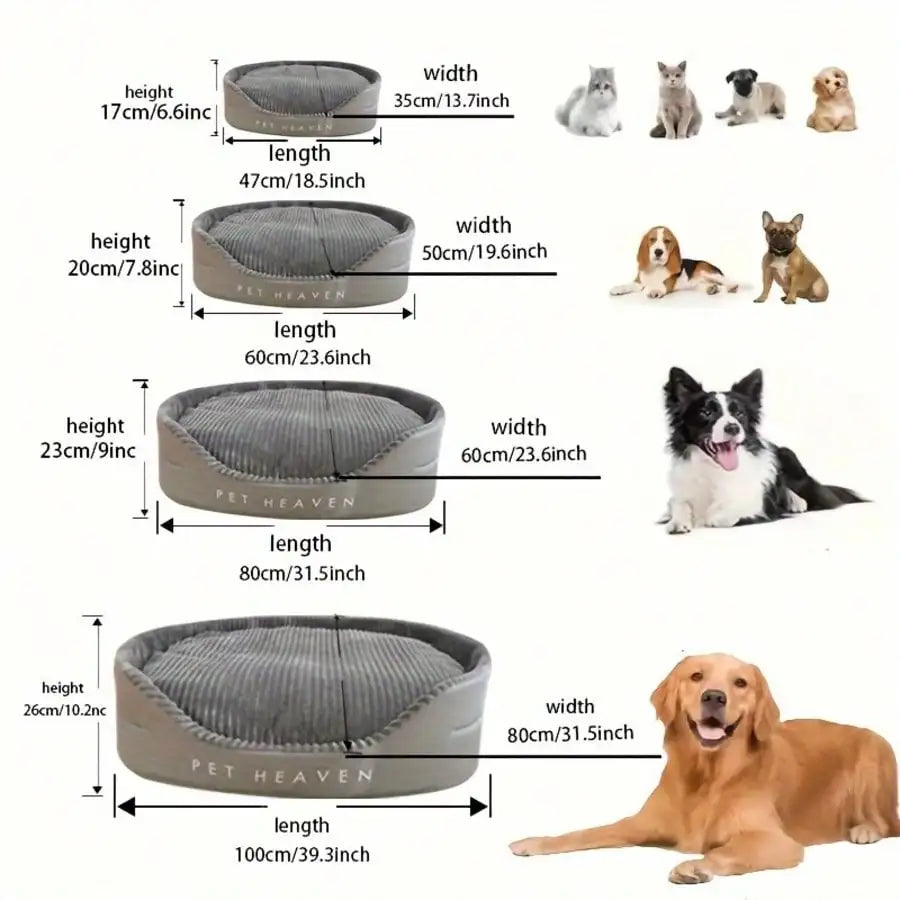 Machine Washable Cozy Pet Bed For Dogs And Cats