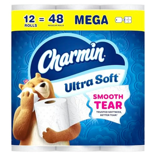 Ultra Soft Toilet Paper 12 Mega Rolls 24 Regular 2 Ply