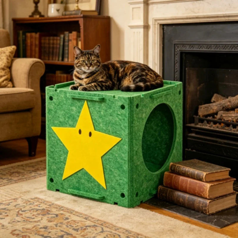 CZBNYX Enclosed Indoor Cat And Rabbit Hutch Bed