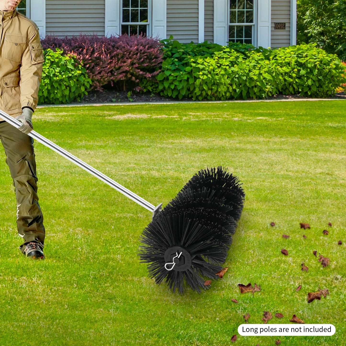 Bymaocar Lawn Mower Broom Head Sweeper Attachment