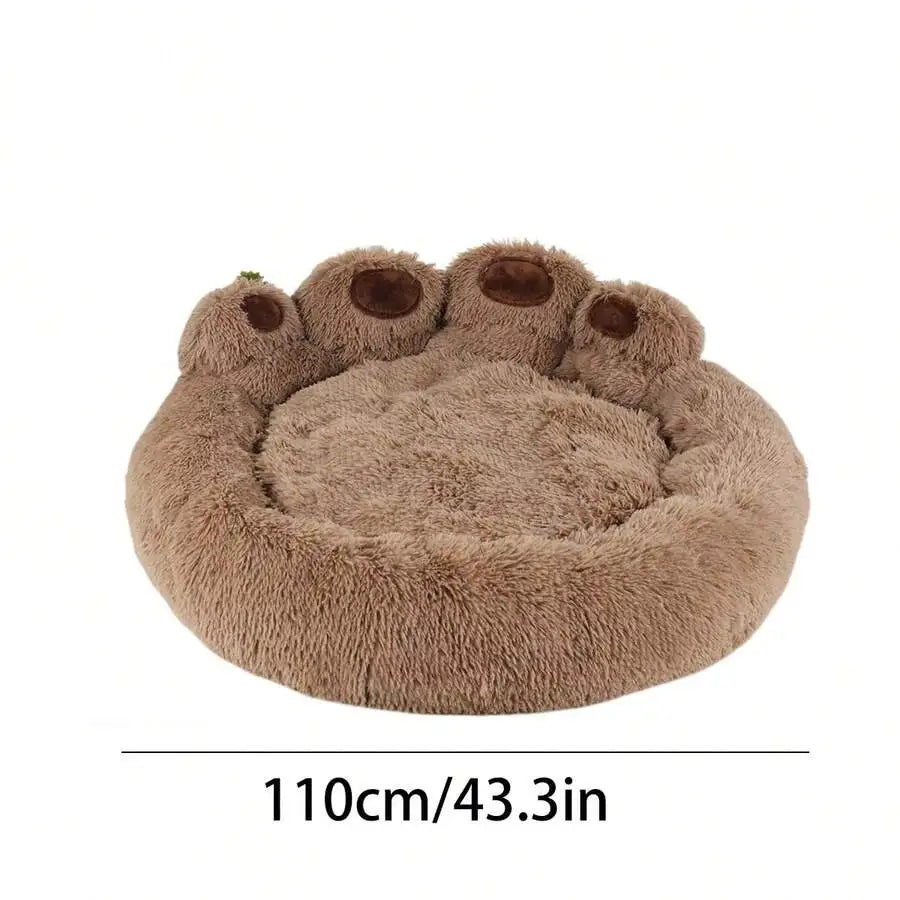 Calming Faux Fur Donut Dog Bed