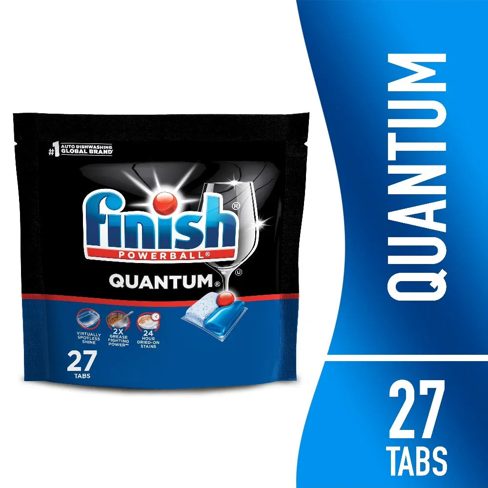 Quantum Dishwasher Pods Advanced Clean Dishwashing Detergent Tabs No Pre Rinse Required Convenient Soap Tablets for Dishwasher Machine 27 Count