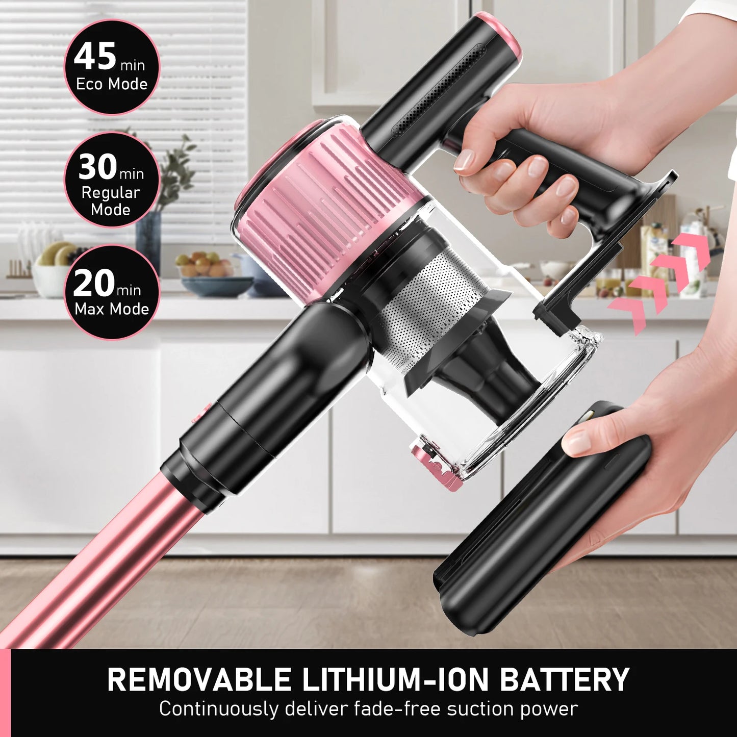 SUXIANGVAC Cordless Vacuum Cleaner 55KPa 8 In 1 Suction