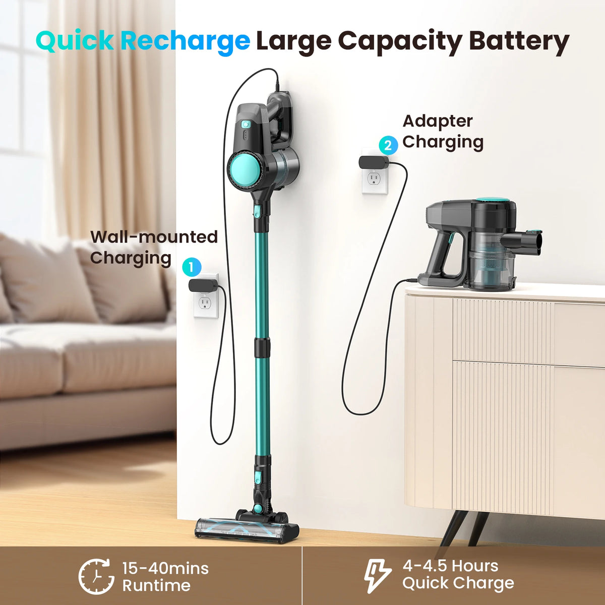 Vastorm Cordless Vacuum Cleaner With Hepa Filter