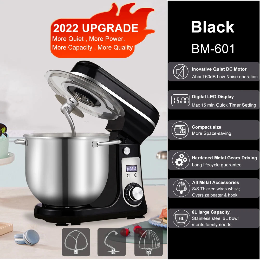 BioloMix 6-Speed Kitchen Food Stand Mixer