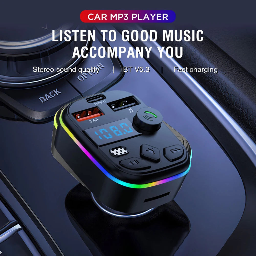West Biking Hands Free Bluetooth Car FM Transmitter