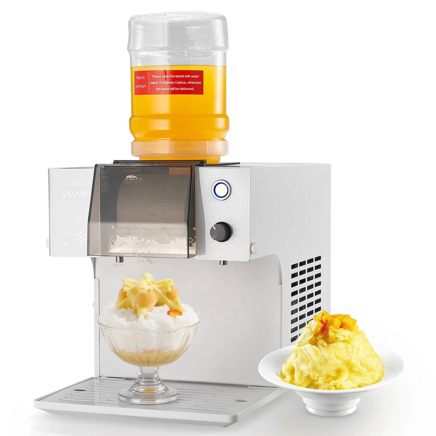 VEVOR Electric Snowflake Ice Maker Plus Shaver Machine