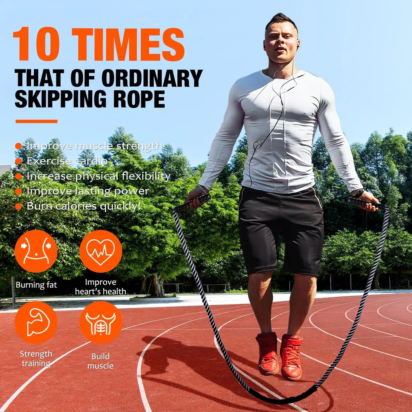 Weighted Jump Rope for Fitness and Cardio Training
