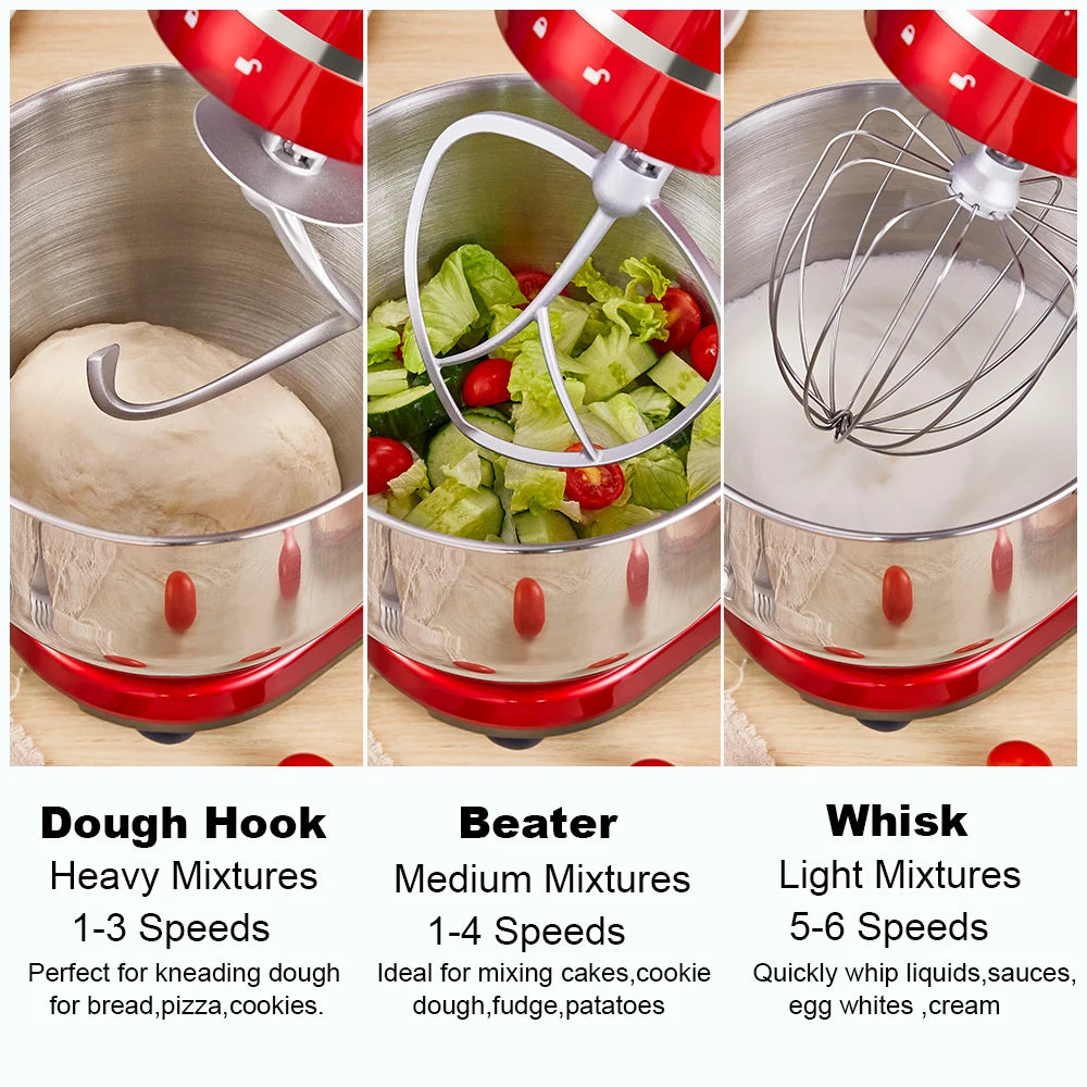 BioloMix 6-Speed Kitchen Food Stand Mixer