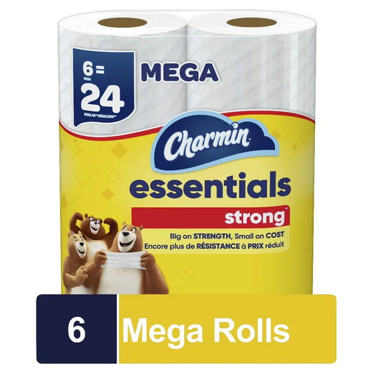 Extra Strong Toilet Paper 6 Mega Rolls 429 Sheets Per Roll Soft Bath Tissue For Home Commercial Use Bulk Bathroom Tissue High Capacity Long Lasting