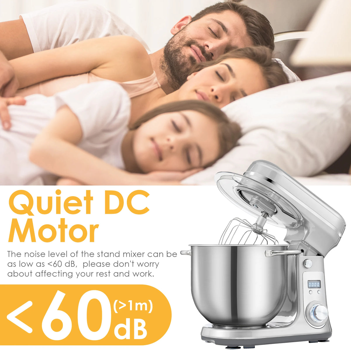 BioloMix 1200W 6L Stand Mixer With Tilt Head