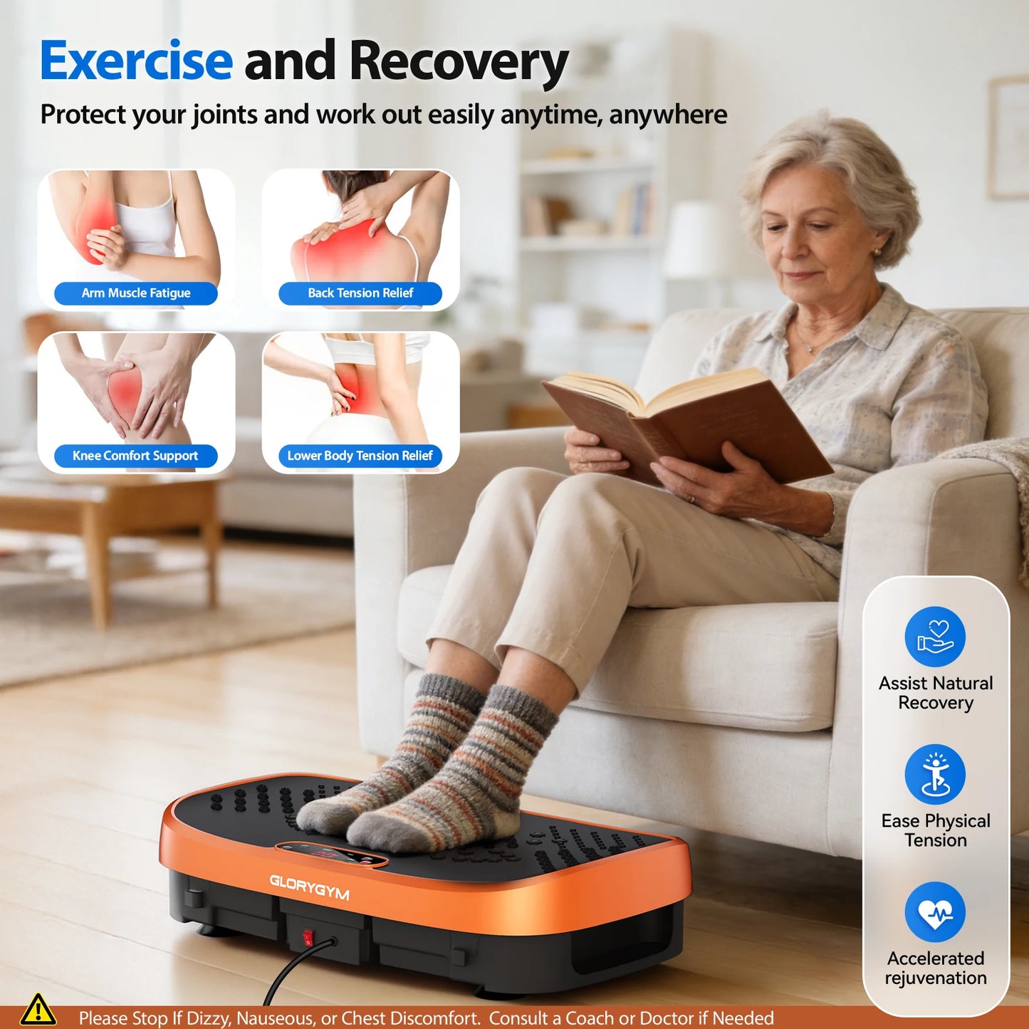 Vibration Plate Fat Burning Machine 330 Pound Capacity