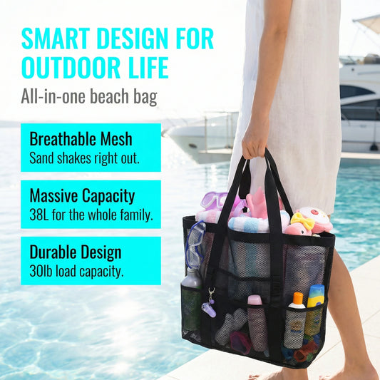 Large Capacity Beach Toy Storage Bag For Travel