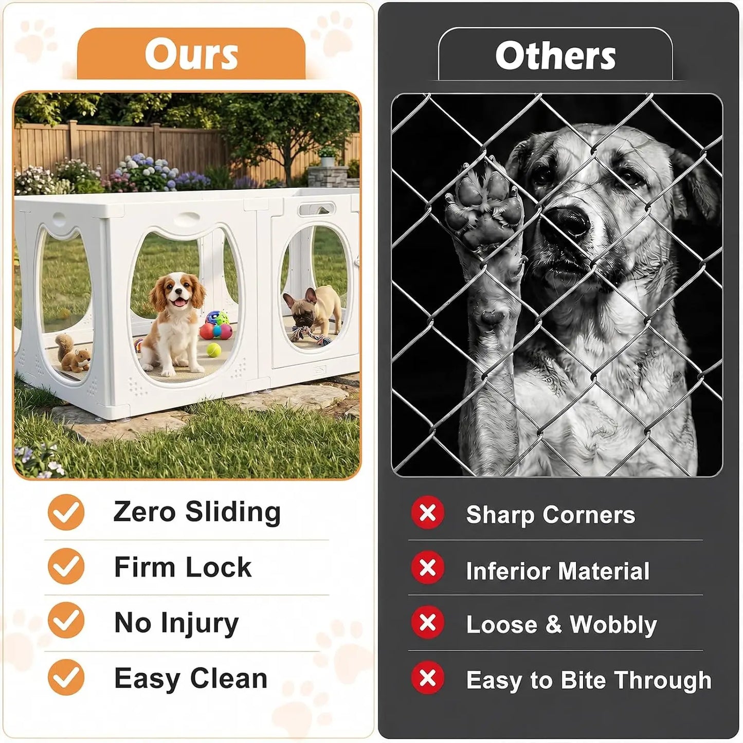 Clear Acrylic Dog Playpen Indoor Puppy Fence