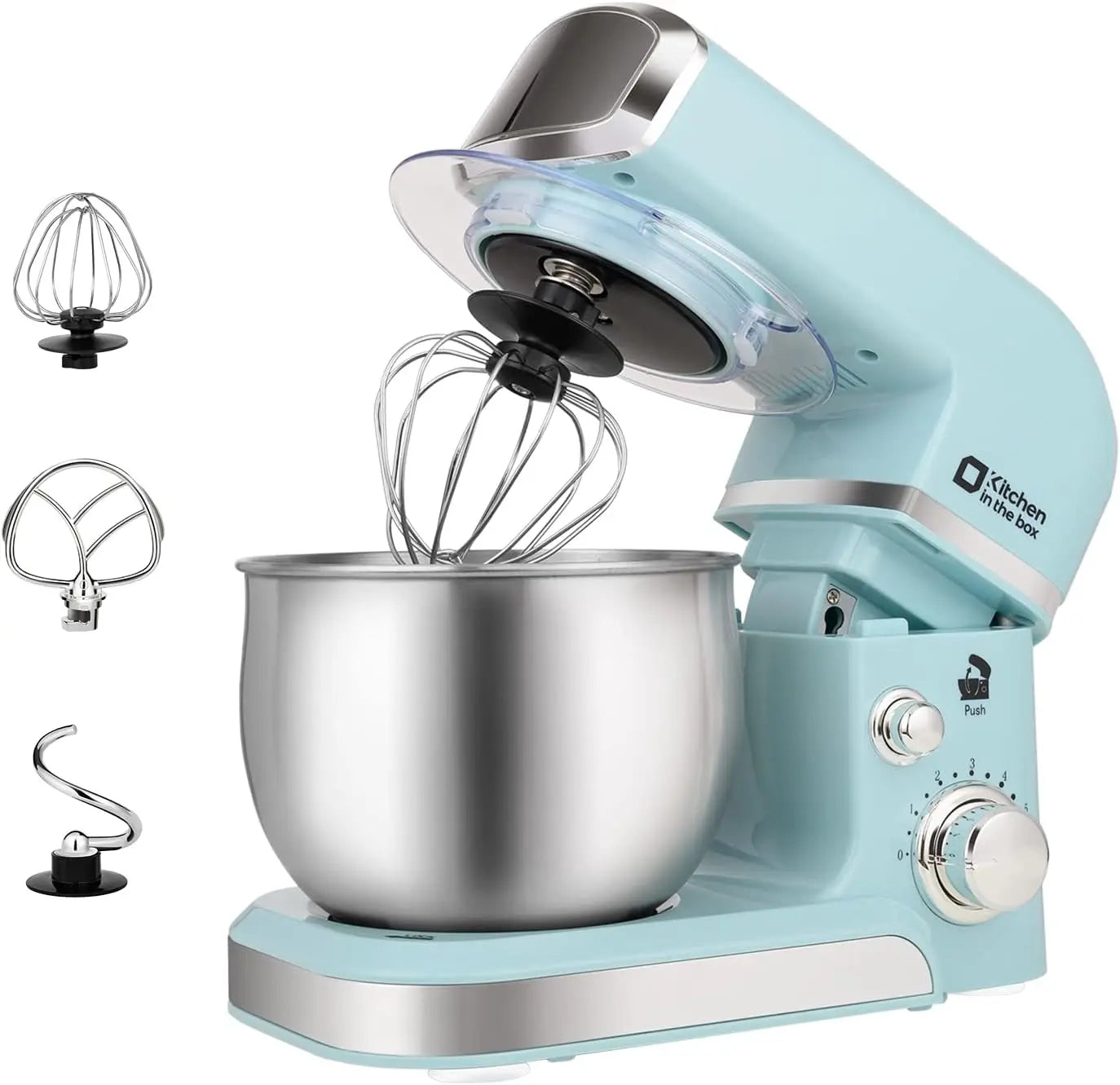 Electric Kitchen Stand Mixer With 6 Speeds And Attachments