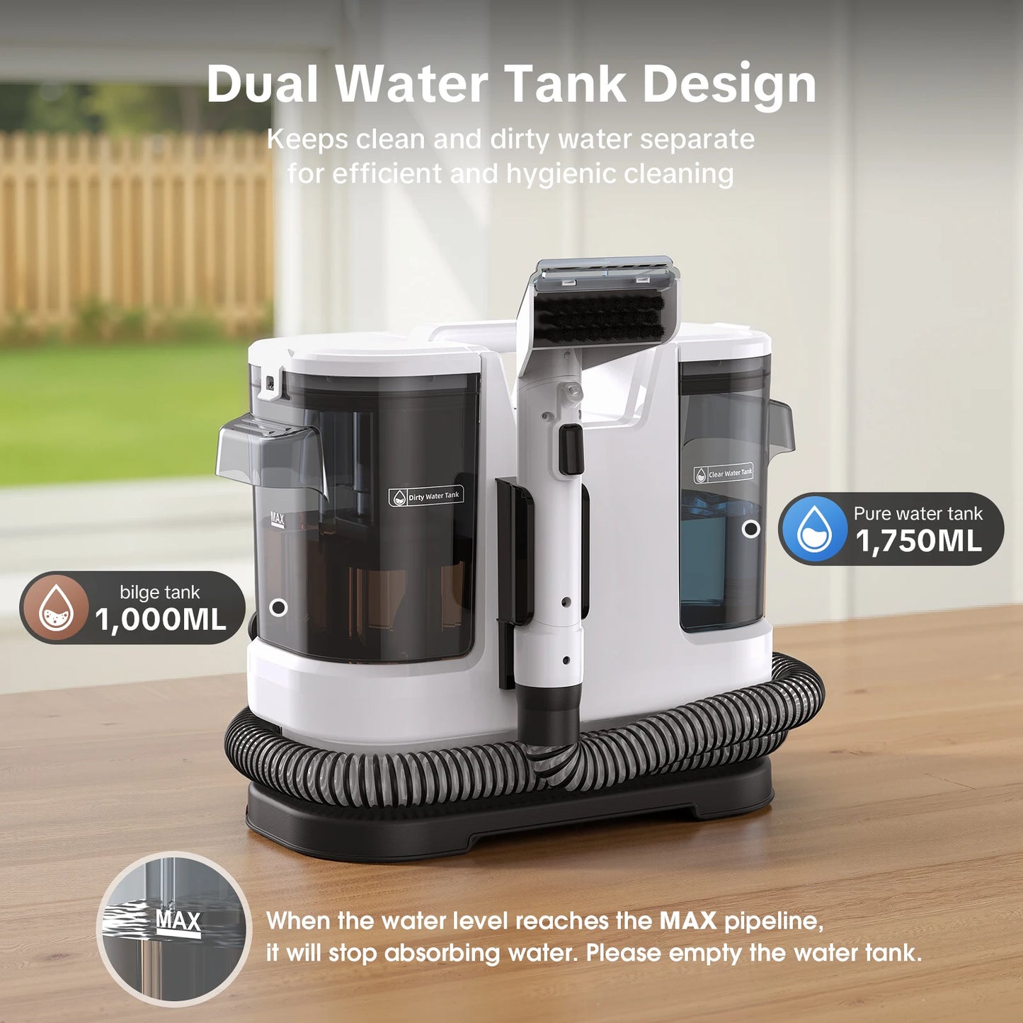 Lubluelu V8 Portable Carpet And Upholstery Cleaner