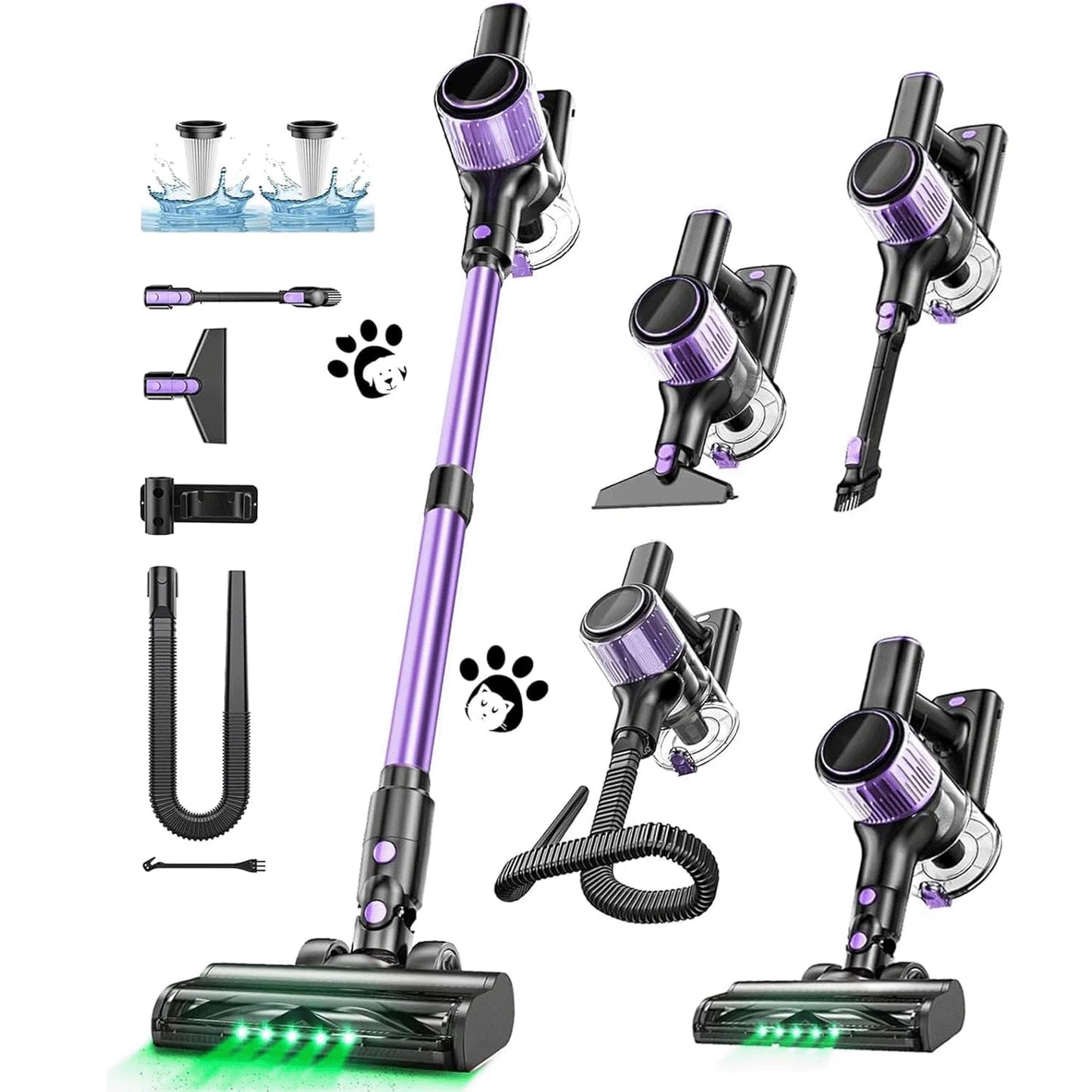 SUXIANGVAC Cordless Vacuum Cleaner 55KPa 500W 45Min