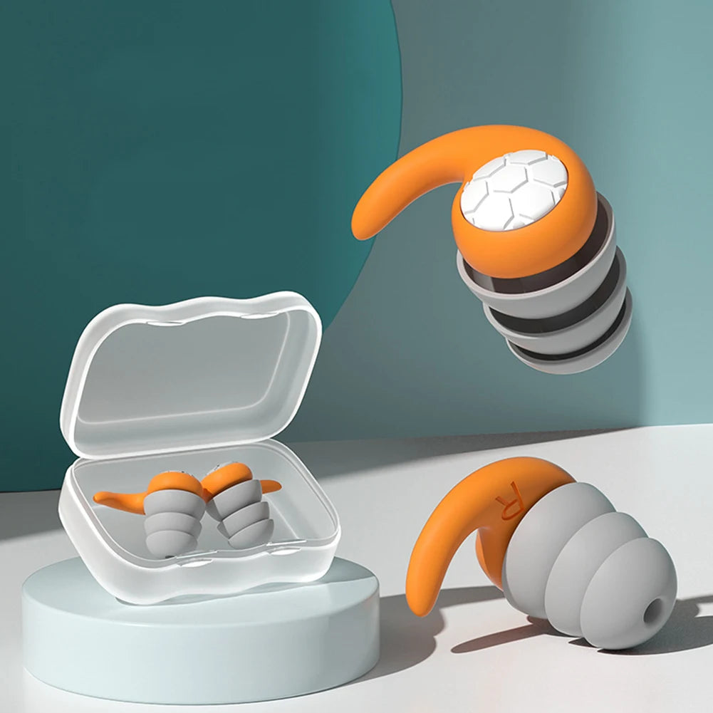 RZAHUAHU Silicone Earplugs Waterproof For Sleep And Swim