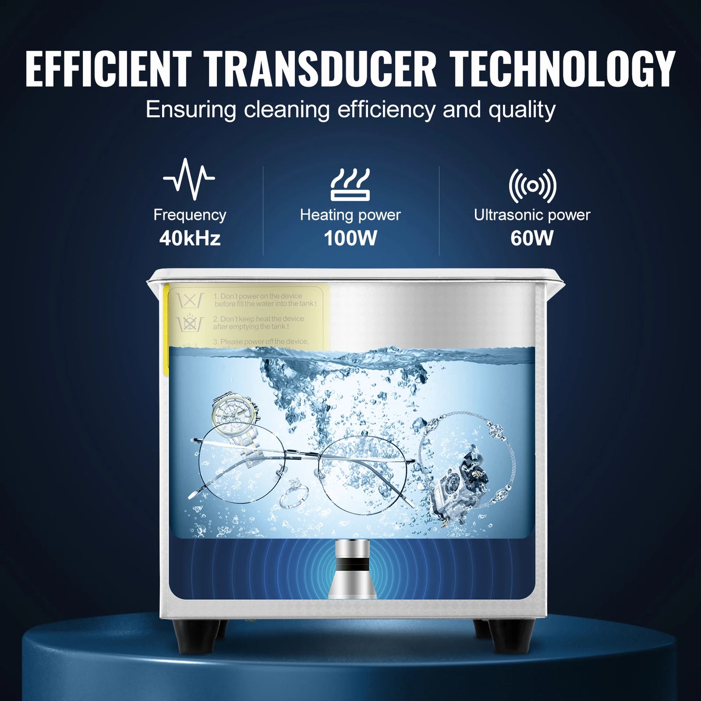 SucceBuy Ultrasonic Cleaner With Digital Timer For Jewelry