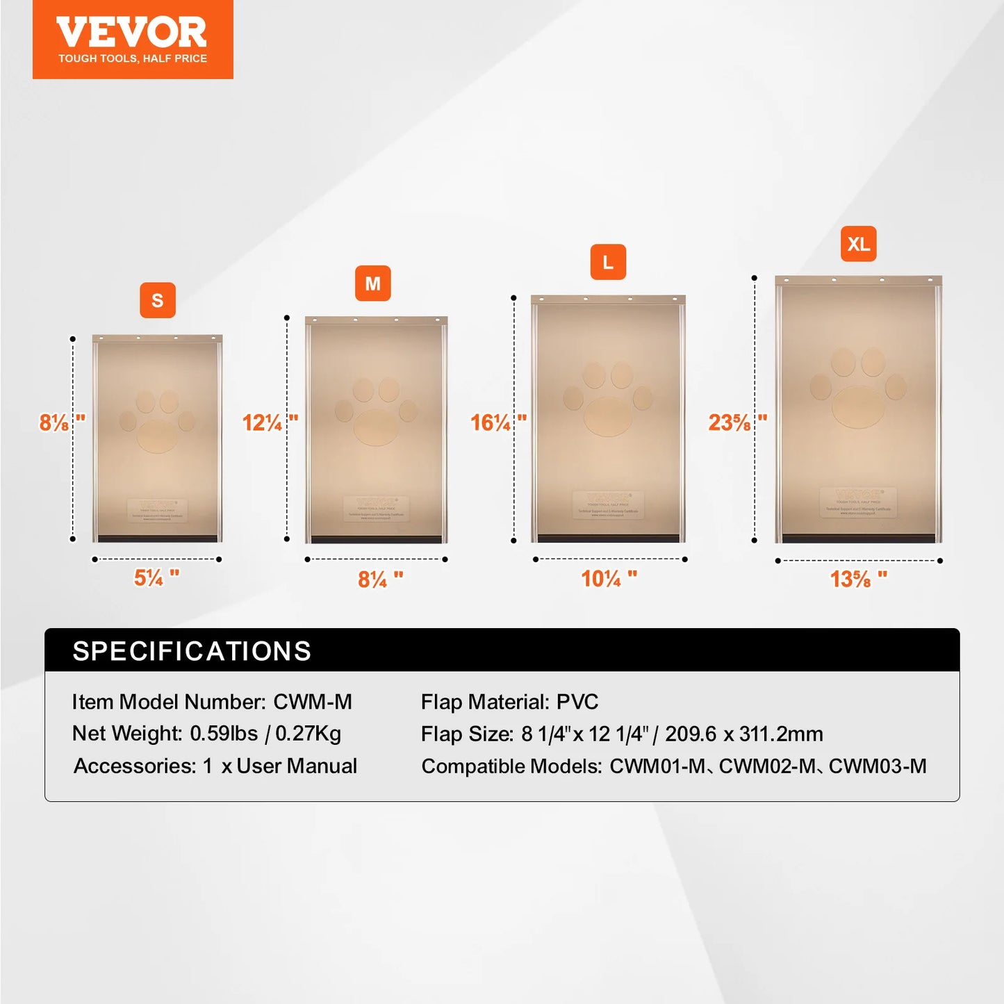 SucceBuy Pet Door Replacement Flap With Magnetic Strip