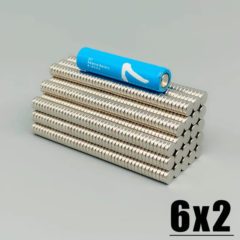 6x2mm Round Magnets 2000 Pack For Fridge And Whiteboard