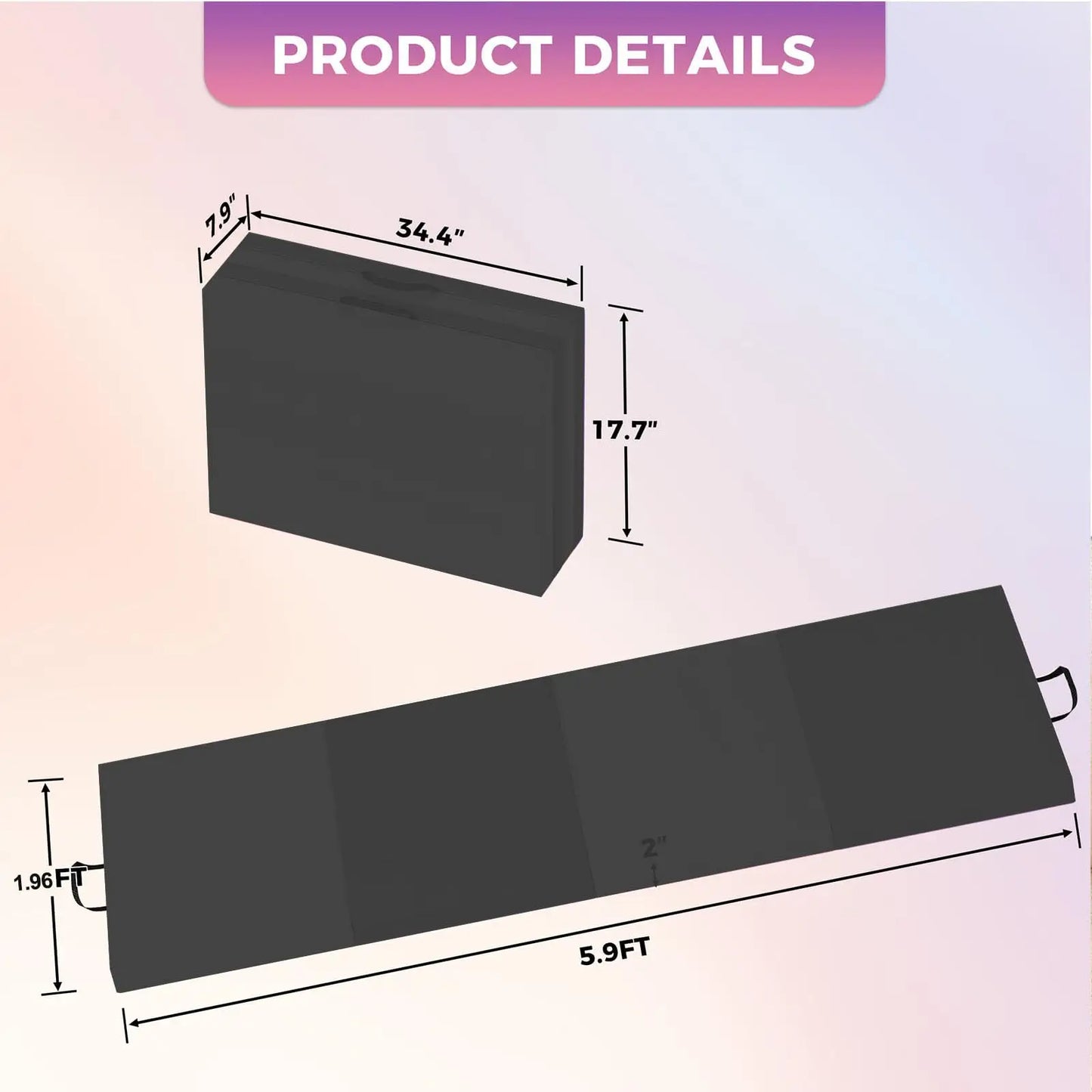 HiMISS Gymnastics Mat Foldable Portable Floor Pad