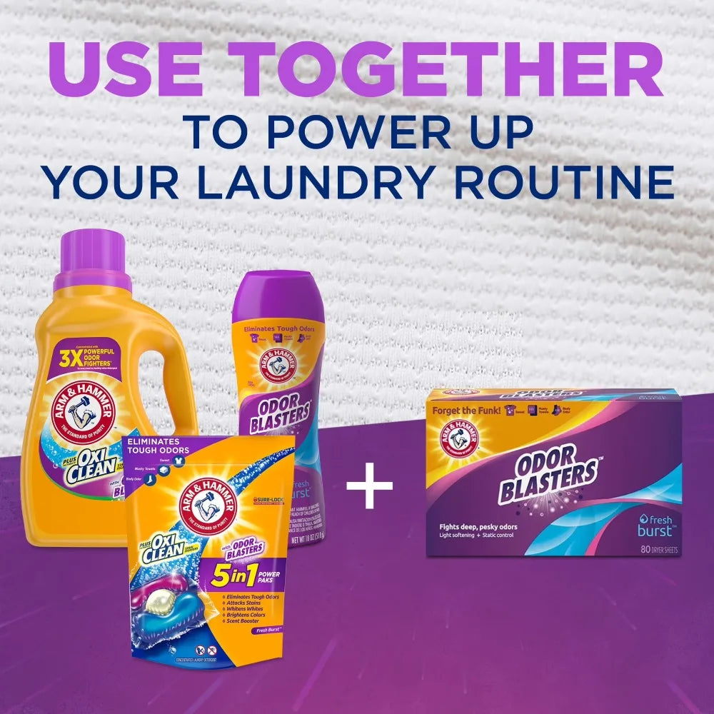 Arm And Hammer Fresh Burst Dryer Sheets 120 Count 4 Boxes