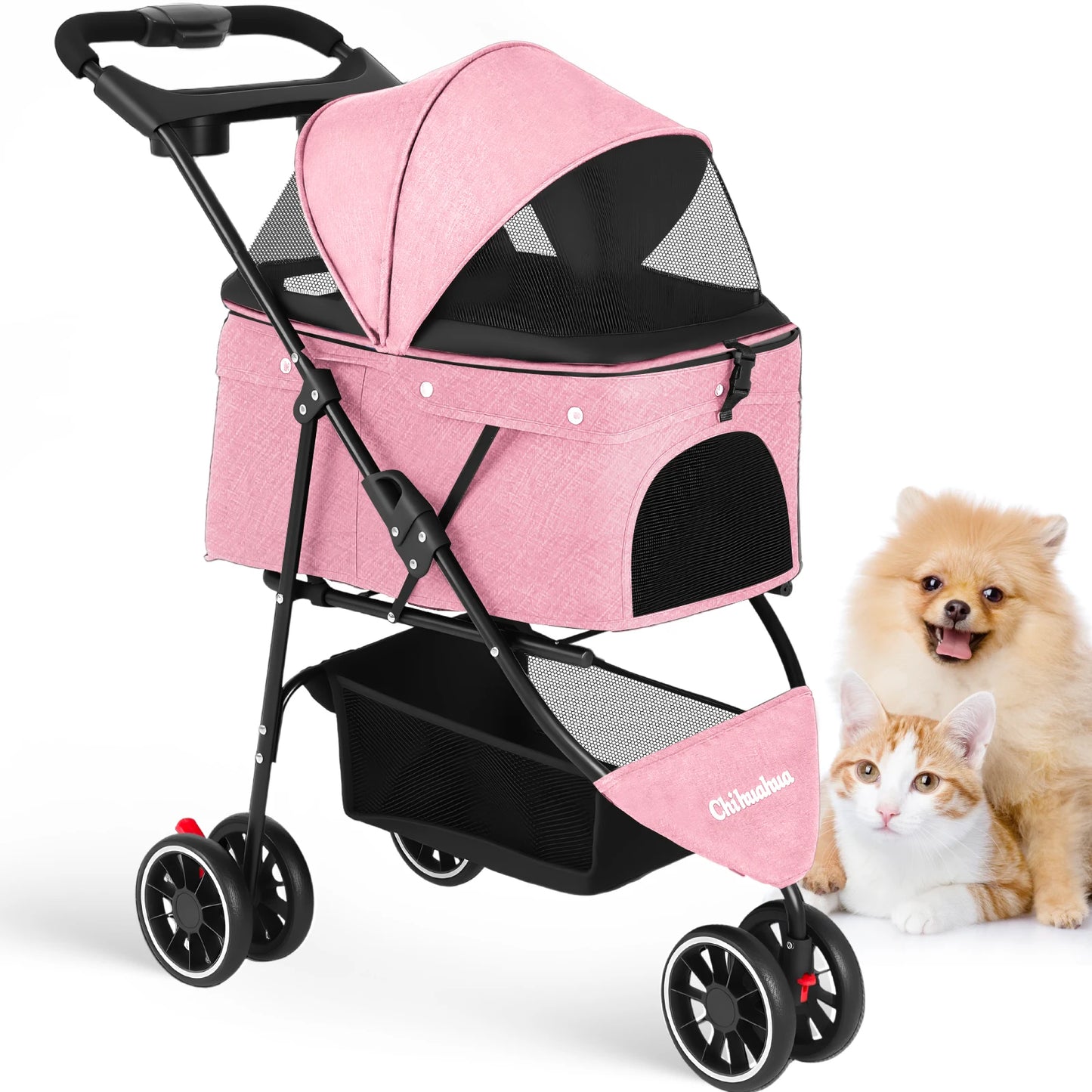 Chihuahua Pet Stroller Portable Foldable Dog Cat Carrier