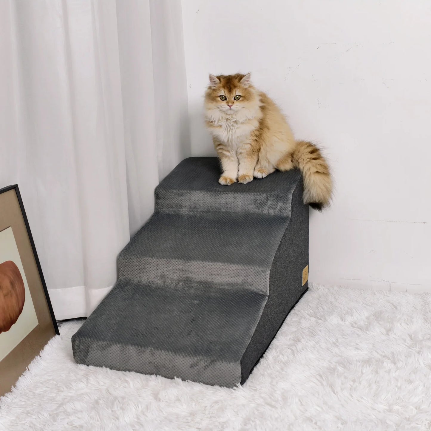 Dog Stairs Ramp With Washable Cover For Small Dogs