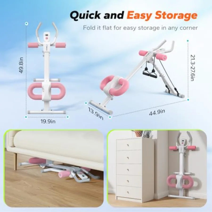 Foldable Adjustable Abdominal Trainer With Knee Protection