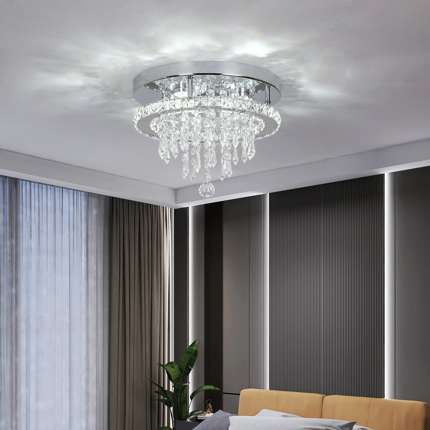 VETRULUS Modern Crystal LED Ceiling Chandelier