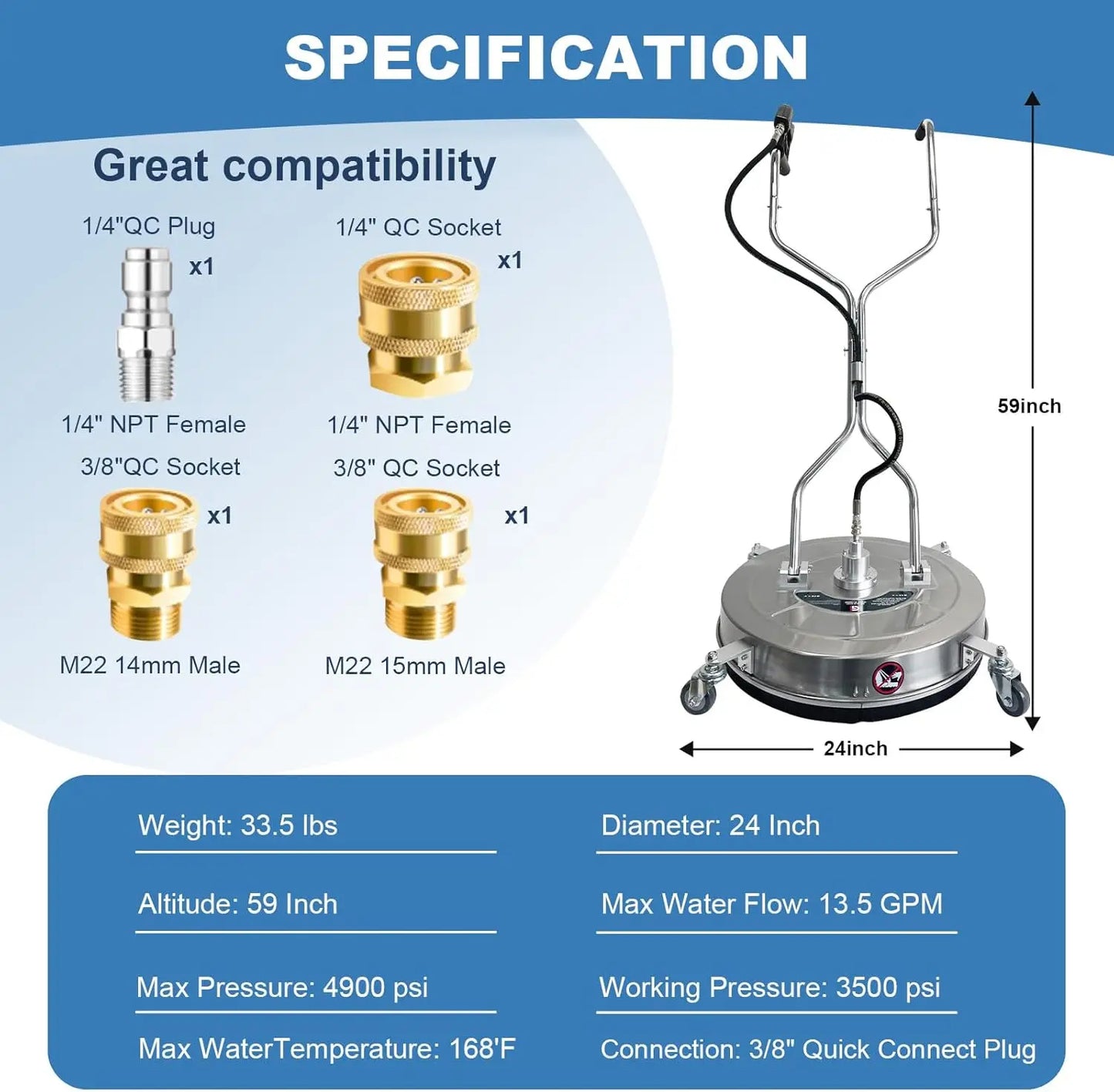 Twister.CK High Pressure Stainless Steel Floor Cleaner