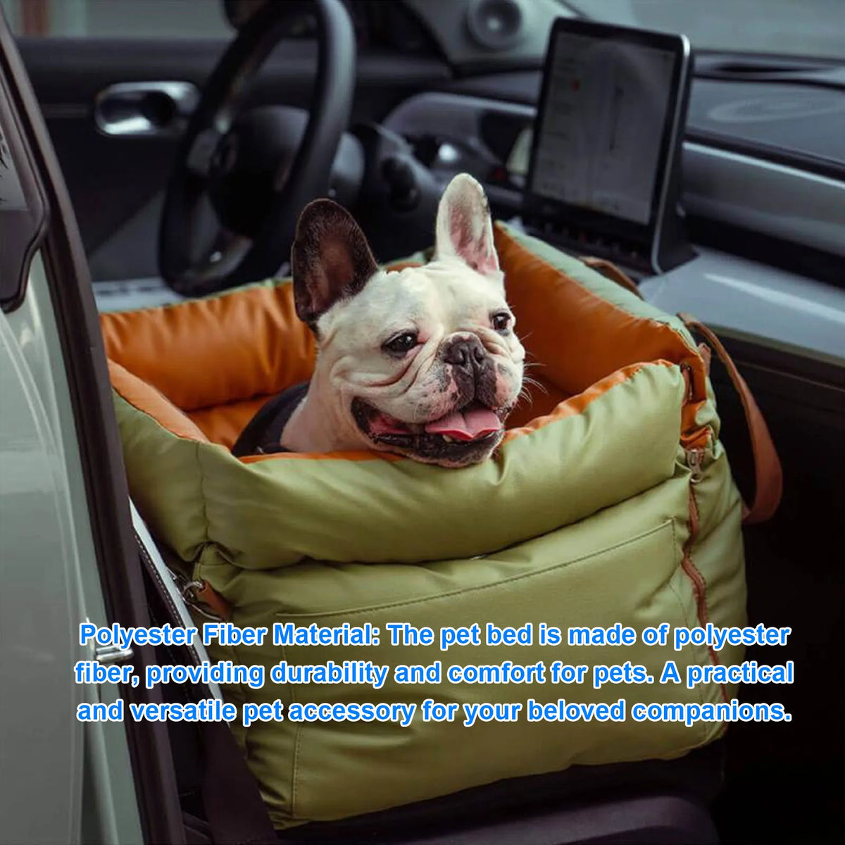 Portable Waterproof Pet Car Seat With Harness For Dogs Cats