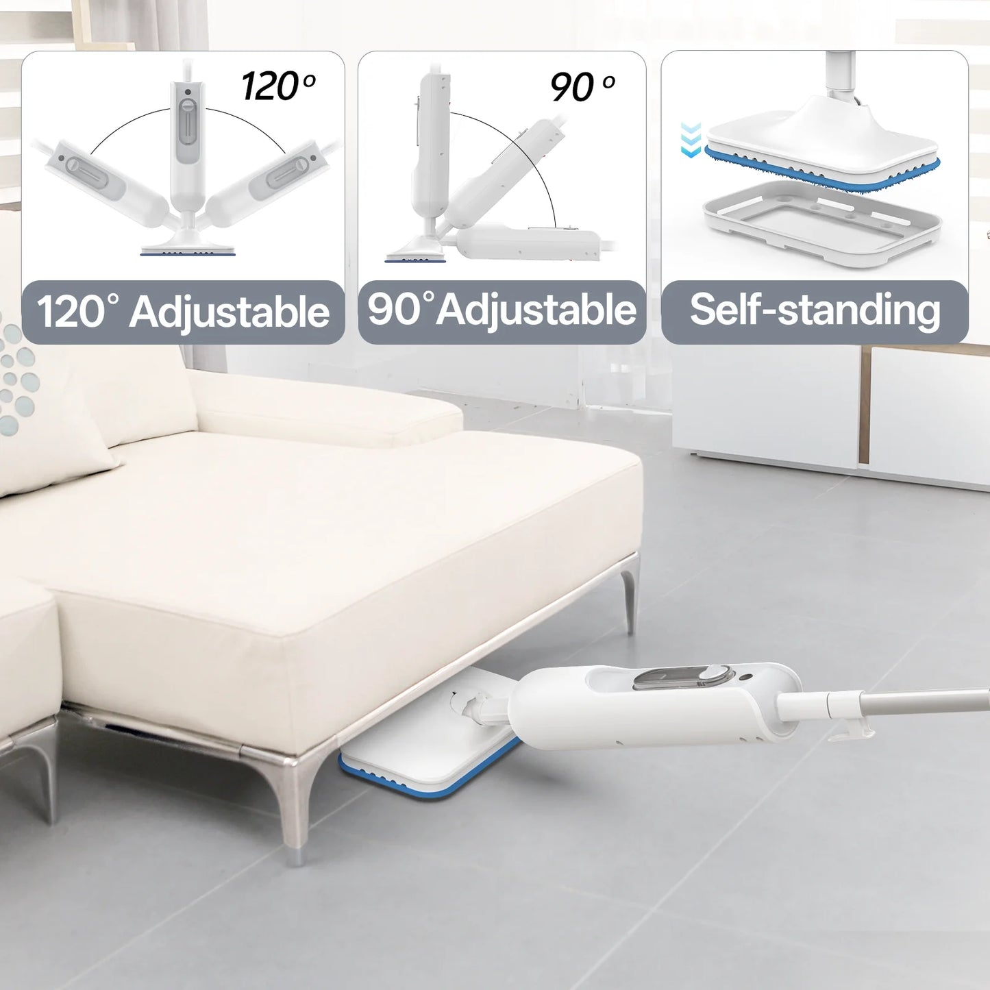 INSE F2 Steam Mop 12 In 1 Handheld Scrubbing Cleaner