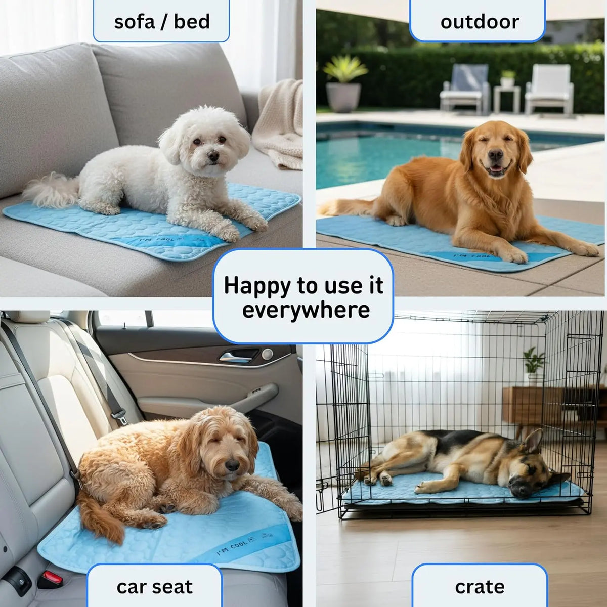 Washable Self Cooling Dog Mat For Indoor Use