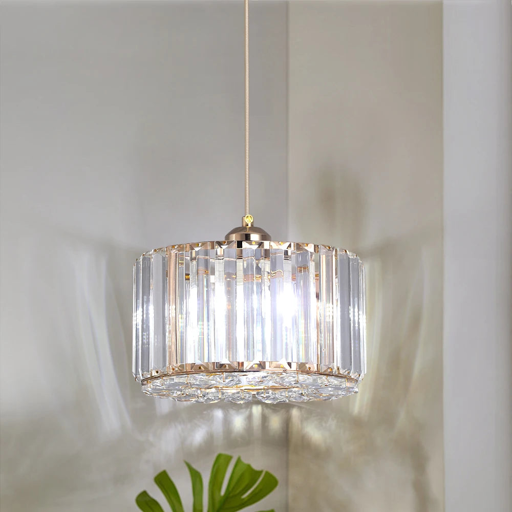 GreeLustr Modern LED Pendant Light Crystal Chandelier