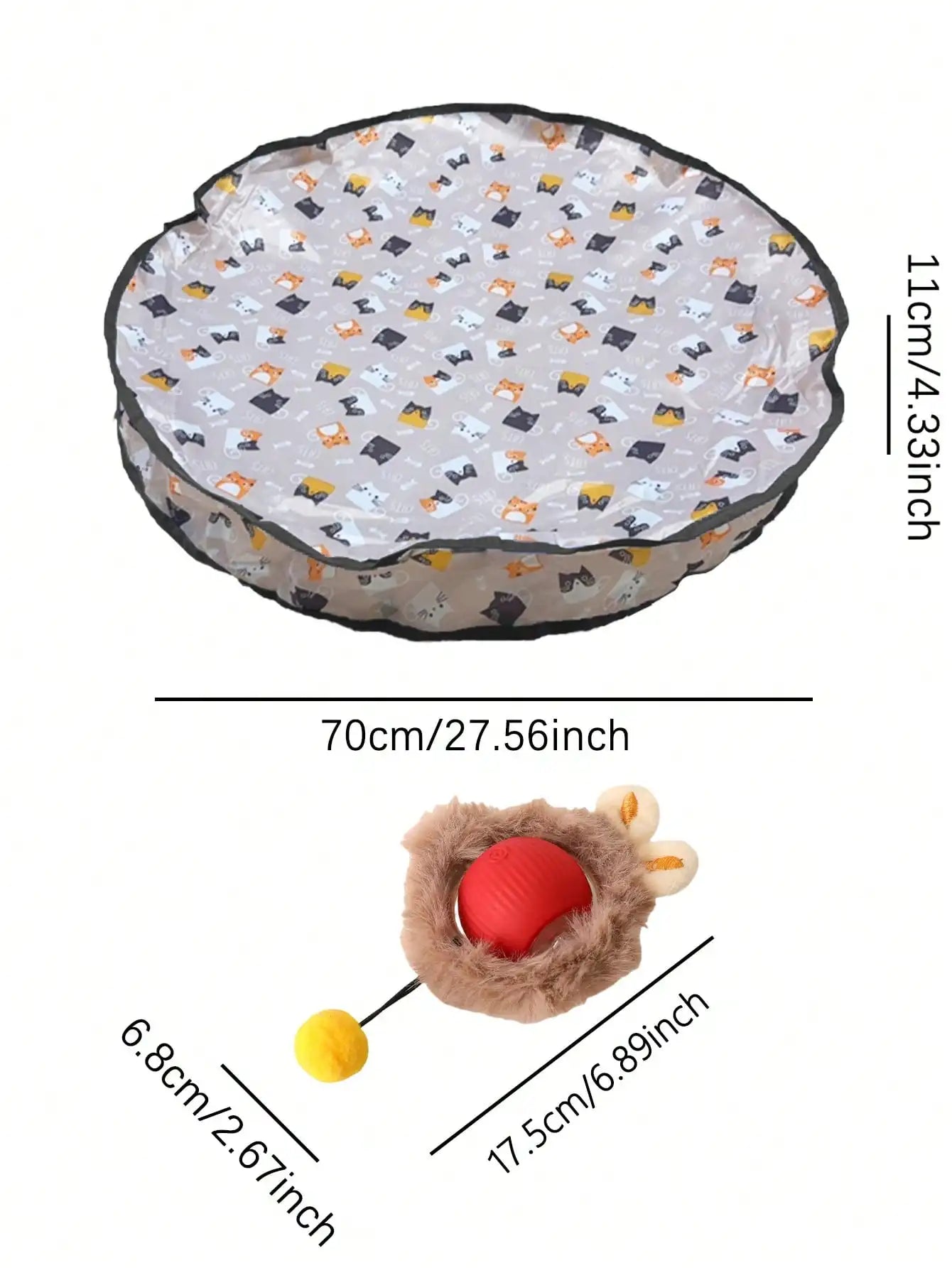 Cat Hunting Toy Set USB Rechargeable Electric Ball Toy