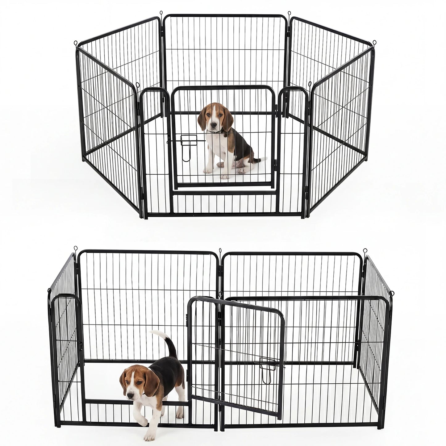 JHK Foldable Metal Dog Playpen 6 Panels