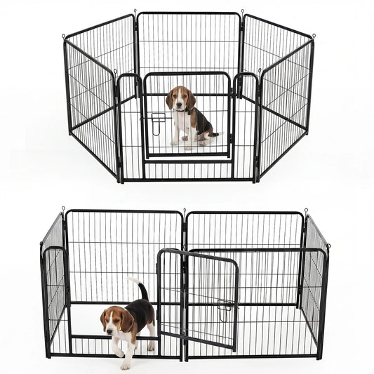 JHK Foldable Metal Dog Playpen 6 Panels