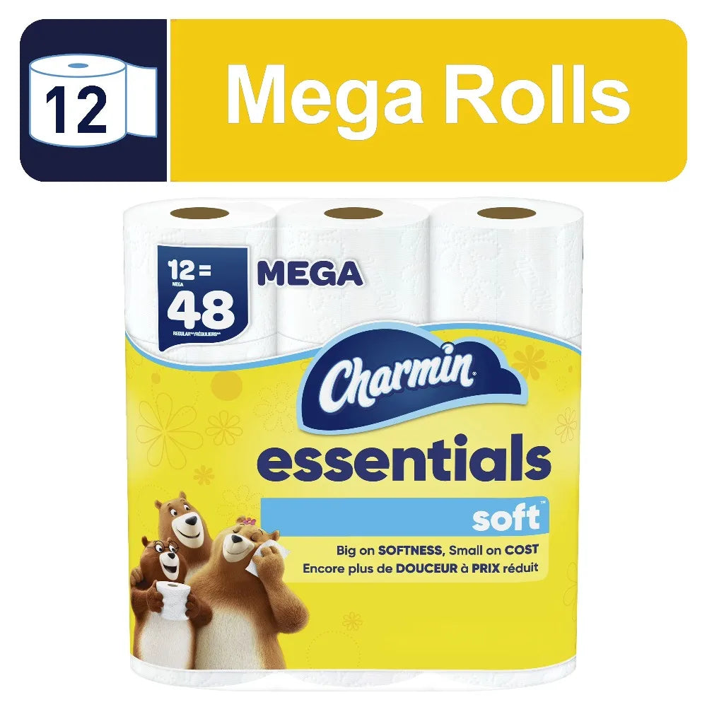 Bulk Toilet Paper 12 Mega Rolls 330 Sheets Per Roll