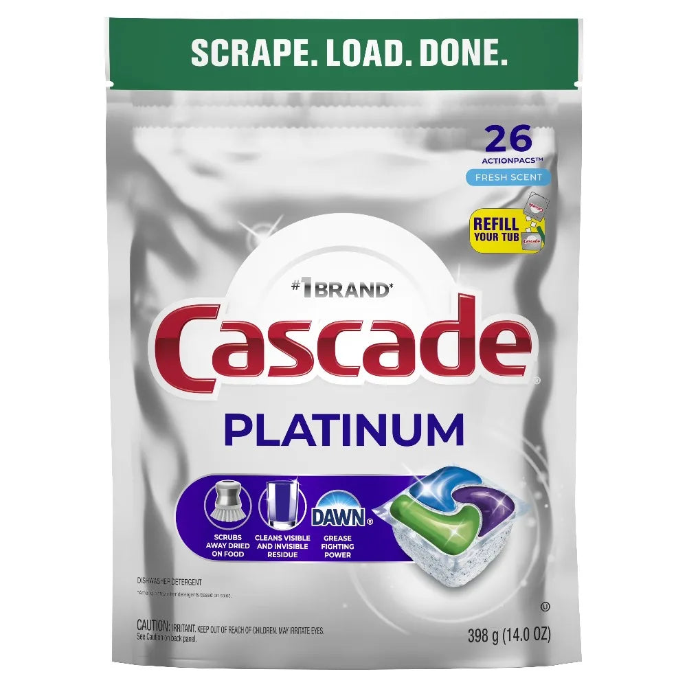 Platinum Dishwasher Pods Fresh Scent 26 Count