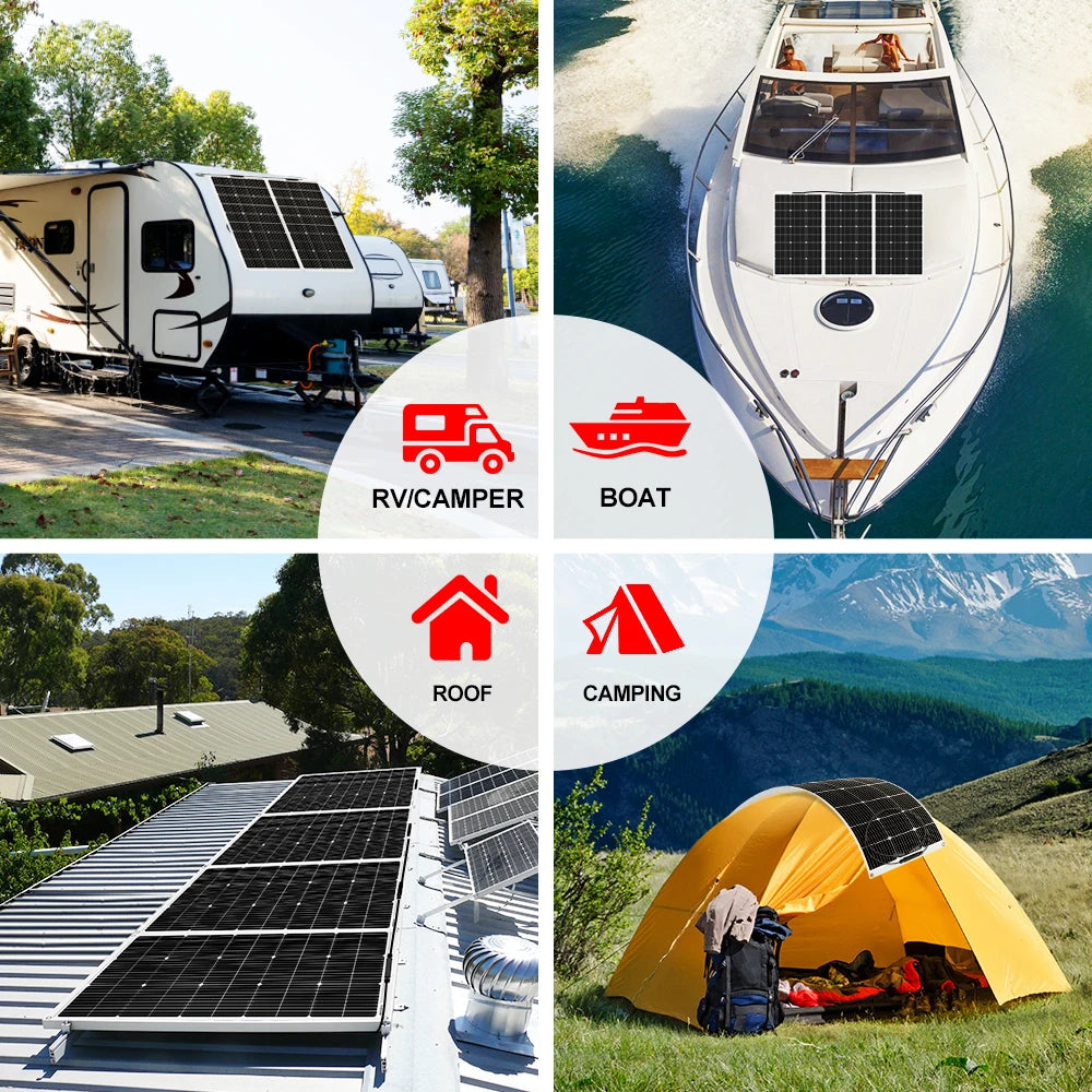 Dokio 18V Flexible Monocrystalline Solar Panel 100W