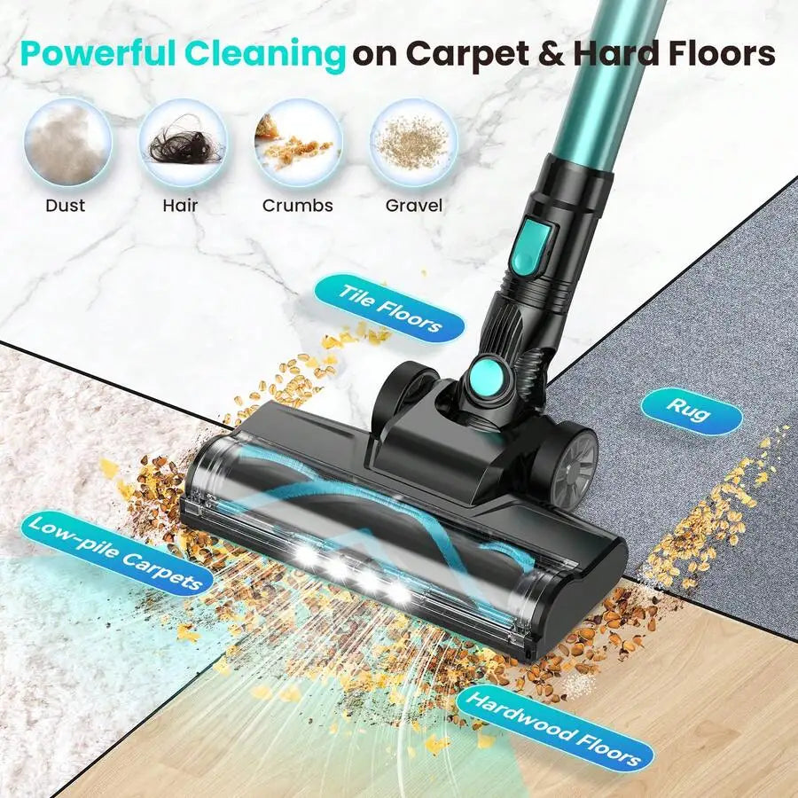 XMSJ Cordless Stick Cleaner With Tube And LED Display