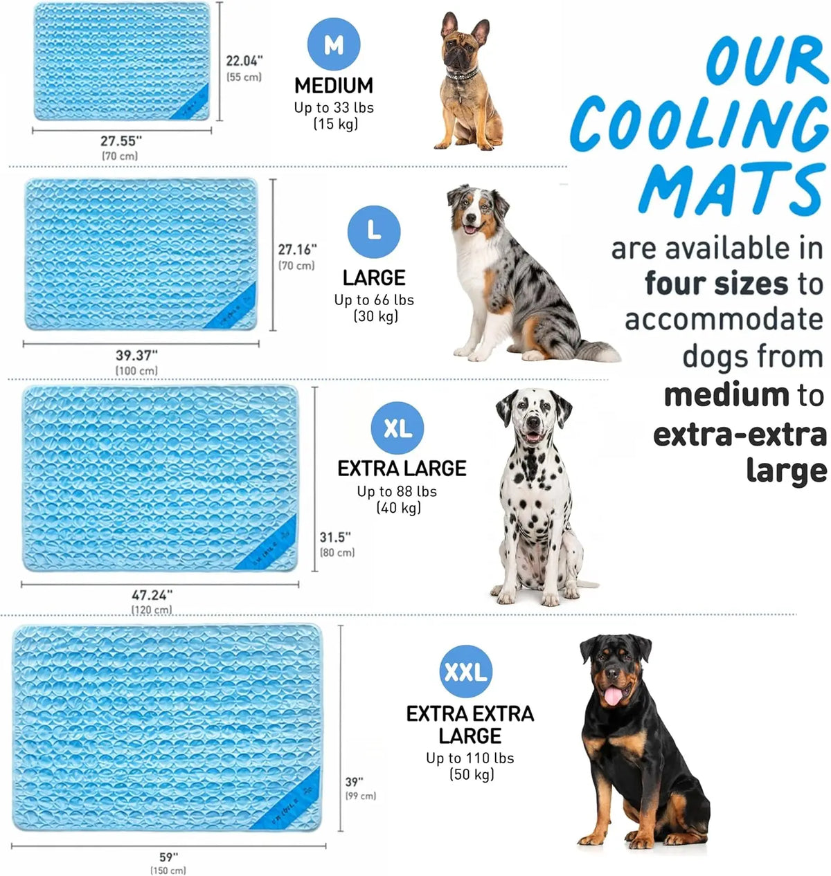 Washable Self Cooling Dog Mat For Indoor Use