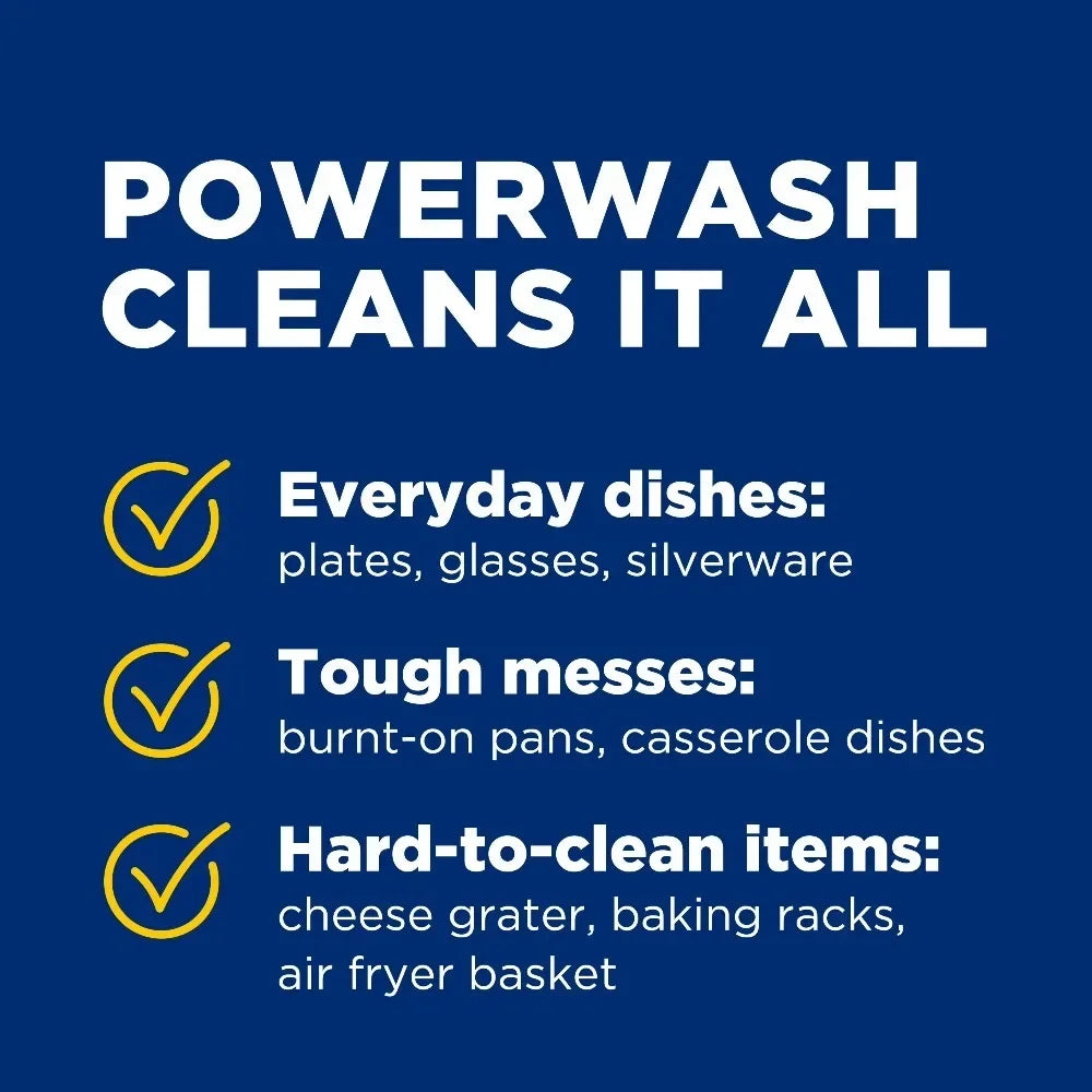 Lemon Scent Dishwashing Liquid Soap Starter Kit Concentrated Formula for Effective Cleaning Powerwash Spray Platinum 16 Fl Oz Dishwasher Detergent for Kitchen Home Use