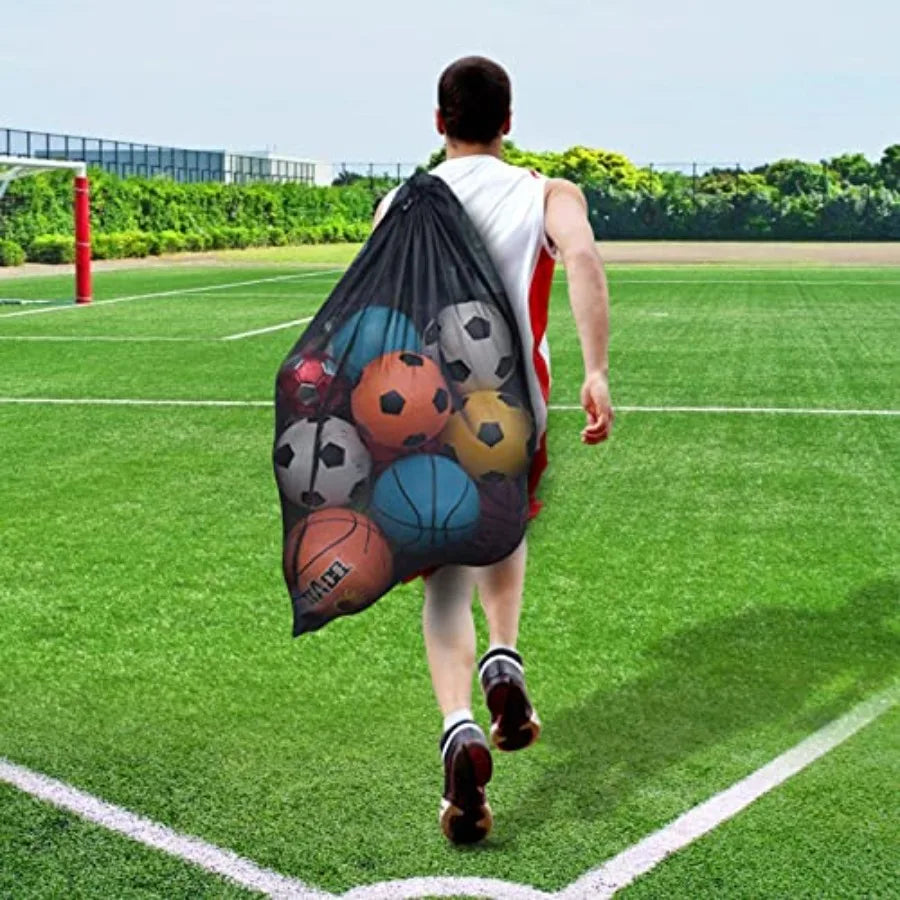 Sports Ball Bag Mesh With Adjustable Shoulder Strap
