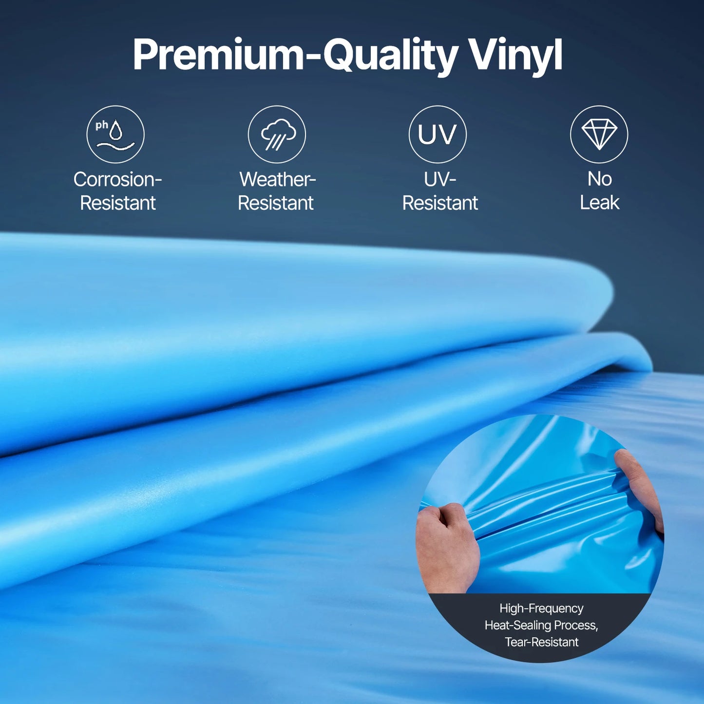 SucceBuy Round Pool Liner Standard Gauge Vinyl Replacement