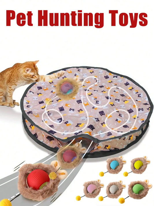 Cat Hunting Toy Set USB Rechargeable Electric Ball Toy