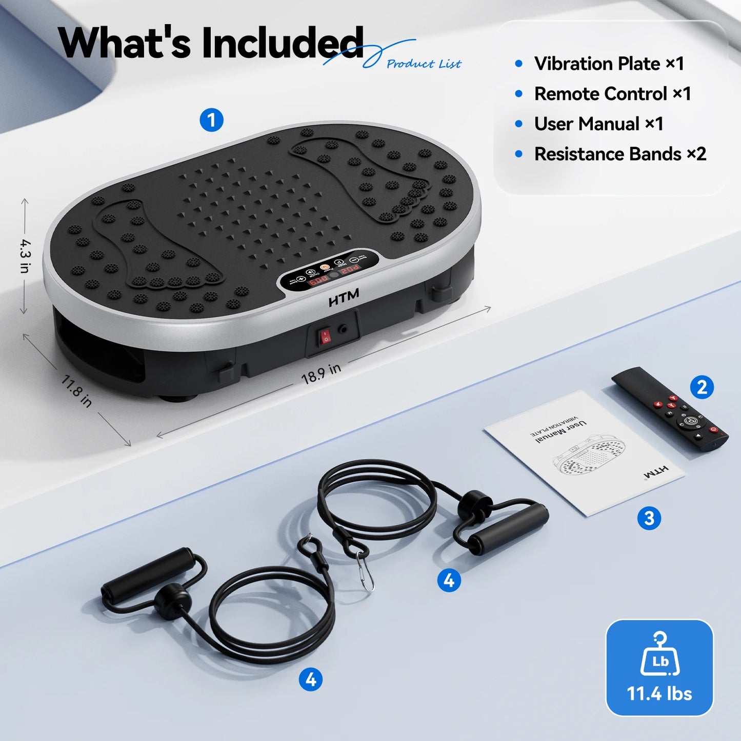 HTM Vibration Plate With Adjustable Speed 110V Home Fitness